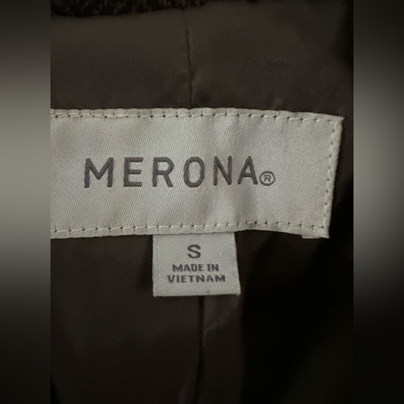 Military Style Olive Green Wool Blend Belted Coat - Picture 2 of 5